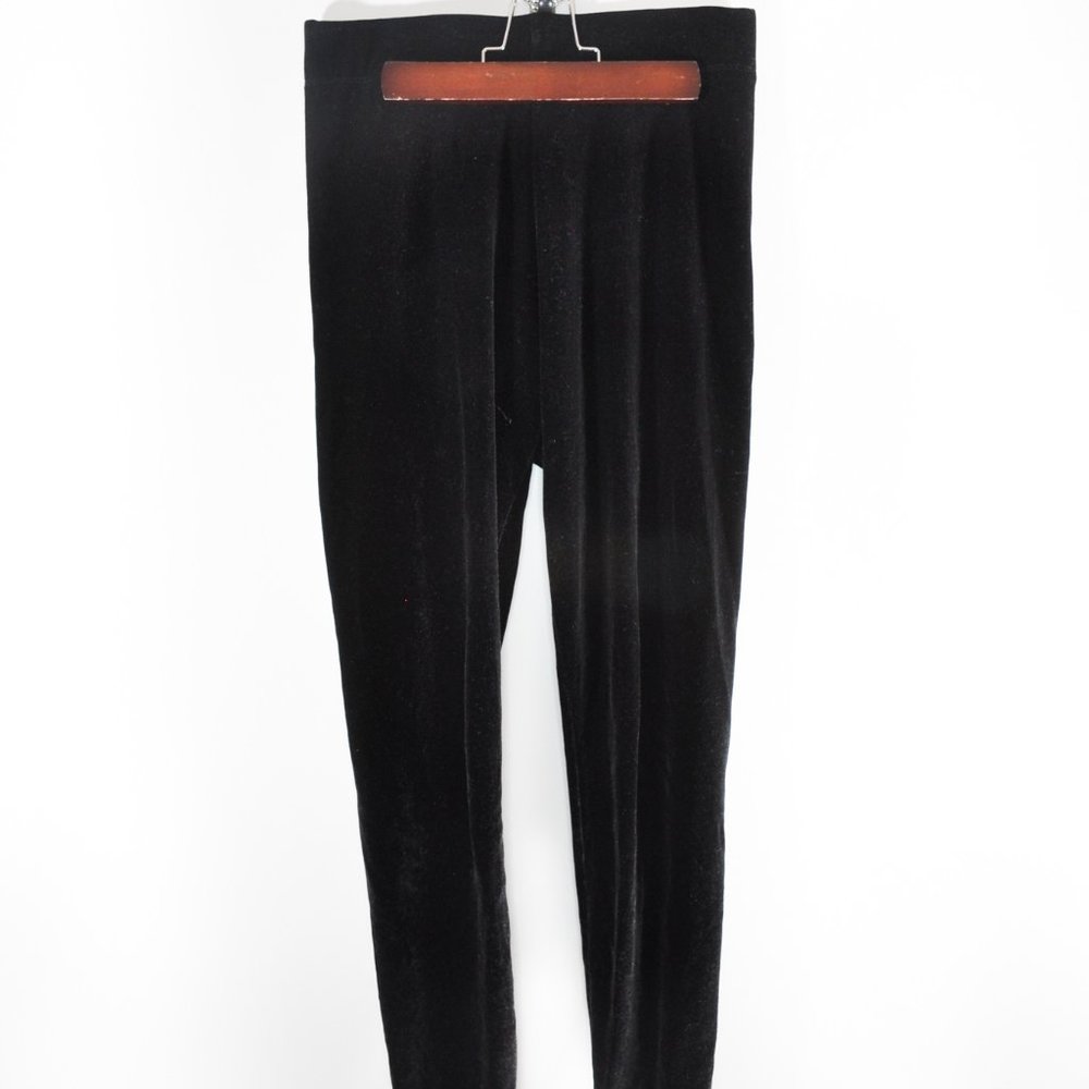Lou & Grey Black Velour Leggings